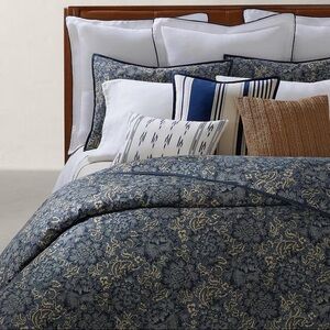 Ralph Lauren Navy and Cream Duvet Cover Set